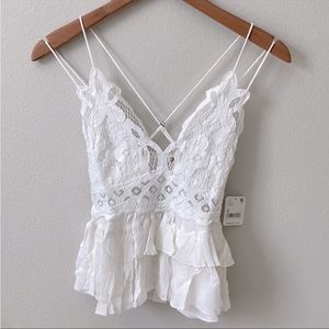 NWT Free People Women's Adella Cami in White Size Small